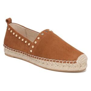 NWOT Sam Edelman Suede Koda Stud Espadrille Flats in Cognac Size 8